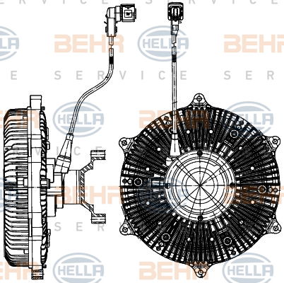 Embrayage, ventilateur de radiateur BEHR HELLA SERVICE *** PREMIUM LINE ***
