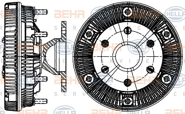 Embrayage, ventilateur de radiateur BEHR HELLA SERVICE *** PREMIUM LINE ***
