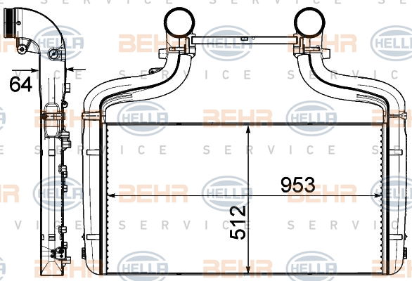 Intercooler, échangeur BEHR HELLA SERVICE *** PREMIUM LINE ***
