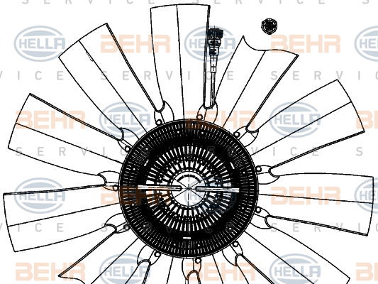 Ventilateur, refroidissement du moteur BEHR HELLA SERVICE *** PREMIUM LINE ***