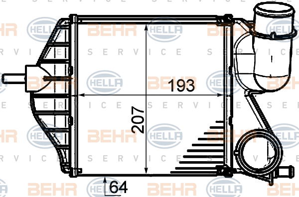 Intercooler, échangeur BEHR HELLA SERVICE *** PREMIUM LINE ***