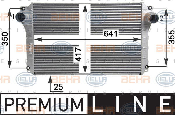 Intercooler, échangeur BEHR HELLA SERVICE *** PREMIUM LINE ***