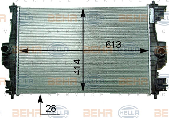 Radiateur, refroidissement du moteur BEHR HELLA SERVICE