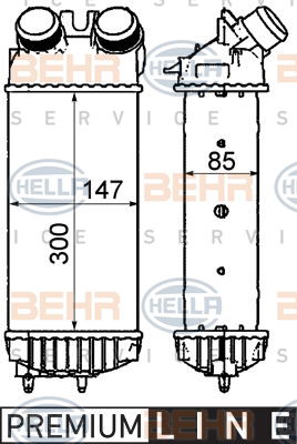 Intercooler, échangeur BEHR HELLA SERVICE *** PREMIUM LINE ***