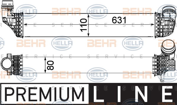Intercooler, échangeur BEHR HELLA SERVICE *** PREMIUM LINE ***