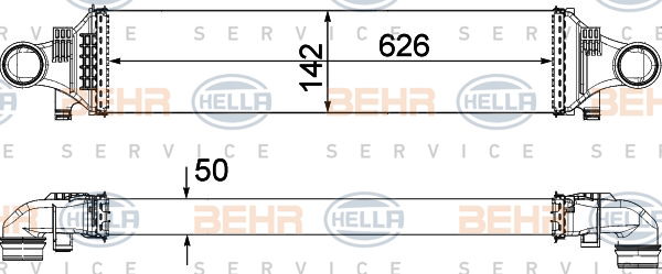 Intercooler, échangeur BEHR HELLA SERVICE *** PREMIUM LINE ***