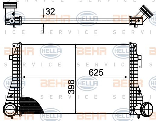 Intercooler, échangeur BEHR HELLA SERVICE