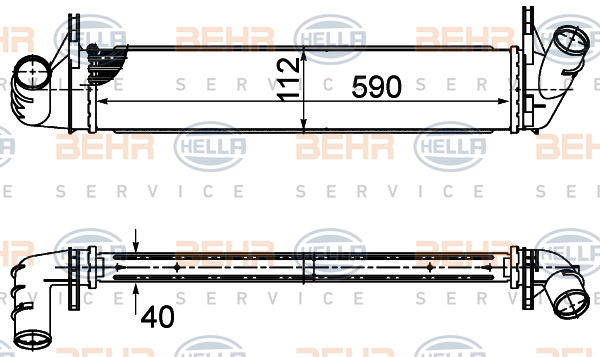 Intercooler, échangeur BEHR HELLA SERVICE