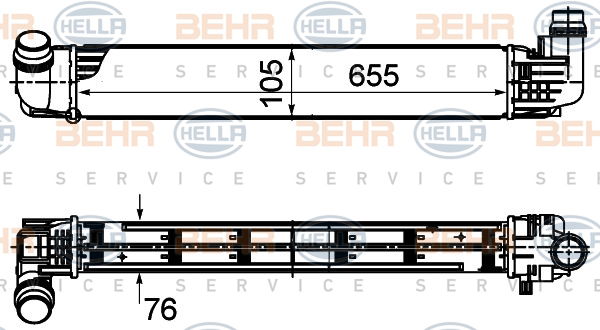 Intercooler, échangeur BEHR HELLA SERVICE