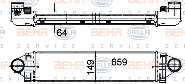 Intercooler, échangeur BEHR HELLA SERVICE