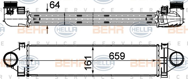 Intercooler, échangeur BEHR HELLA SERVICE