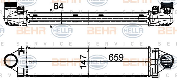 Intercooler, échangeur BEHR HELLA SERVICE