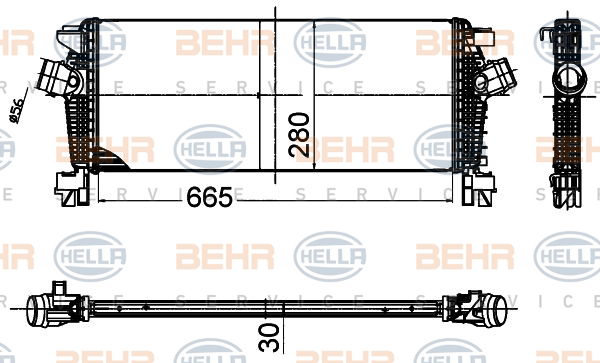 Intercooler, échangeur BEHR HELLA SERVICE