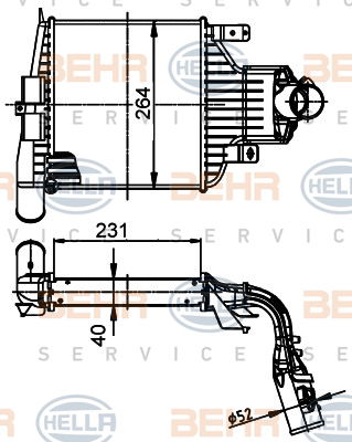 Intercooler, échangeur BEHR HELLA SERVICE