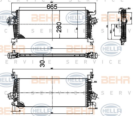 Intercooler, échangeur BEHR HELLA SERVICE