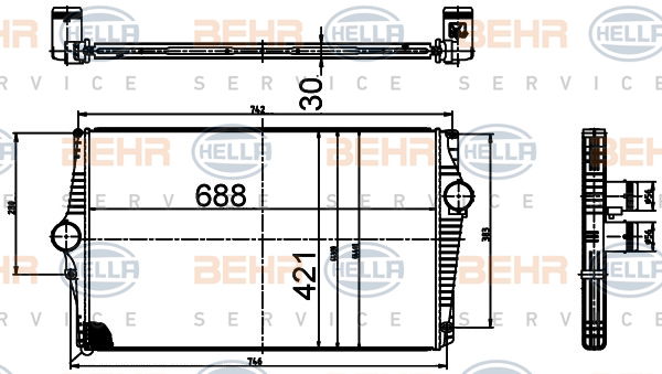 Intercooler, échangeur BEHR HELLA SERVICE