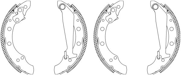 Jeu de mâchoires de frein Shoe Kit