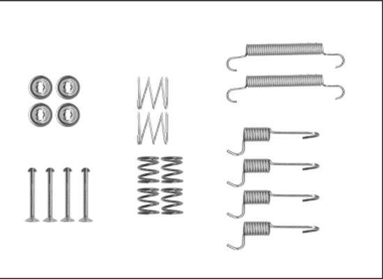 Kit d'accessoires, mâchoires de frein de stationnement