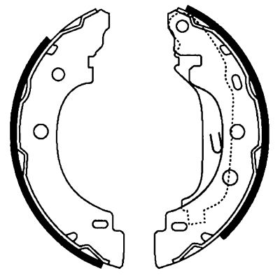 Jeu de mâchoires de frein