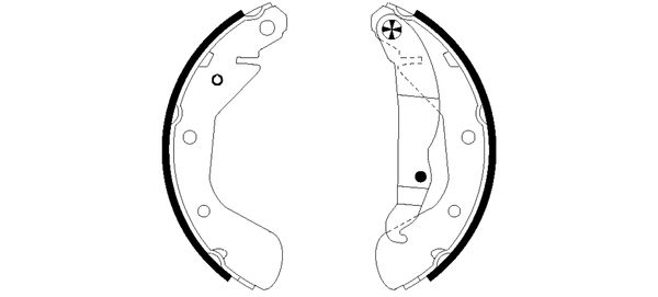 Jeu de mâchoires de frein