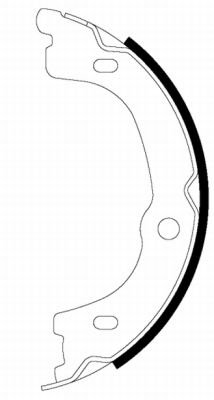 Jeu de mâchoires de frein, frein de stationnement