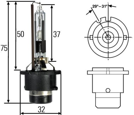 Ampoule, projecteur longue portée