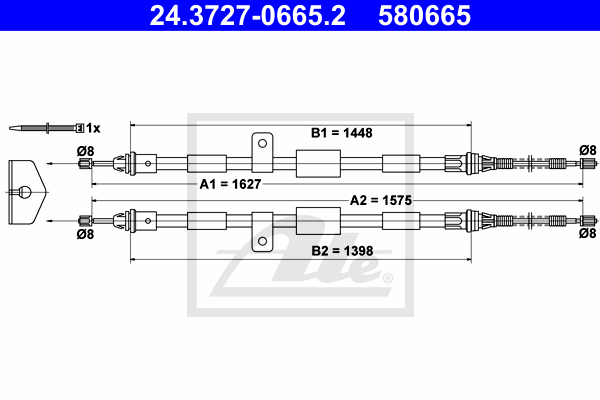 Tirette à câble, frein de stationnement