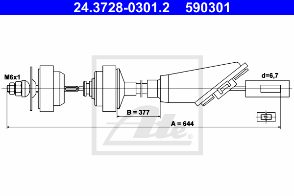 Tirette à câble, commande d'embrayage