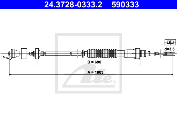 Tirette à câble, commande d'embrayage