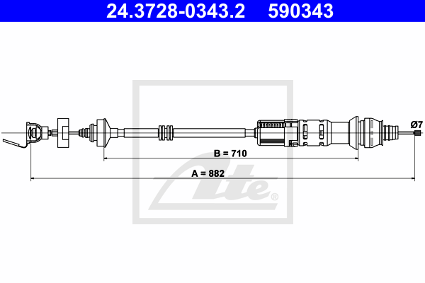 Tirette à câble, commande d'embrayage