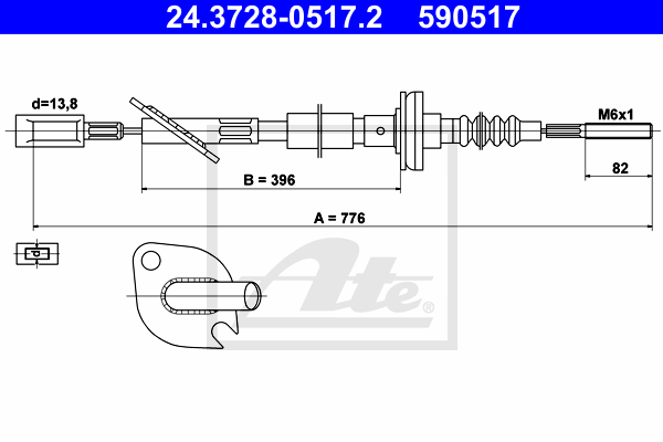 Tirette à câble, commande d'embrayage