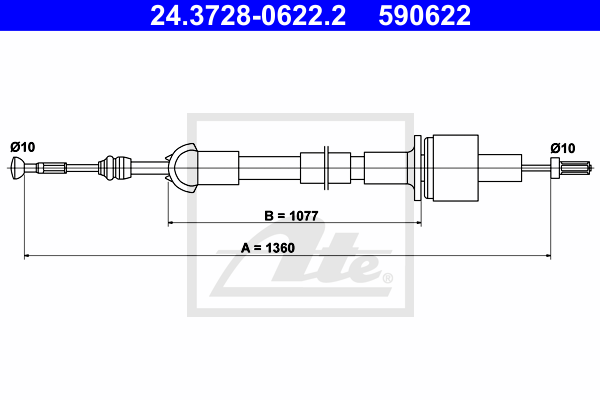 Tirette à câble, commande d'embrayage