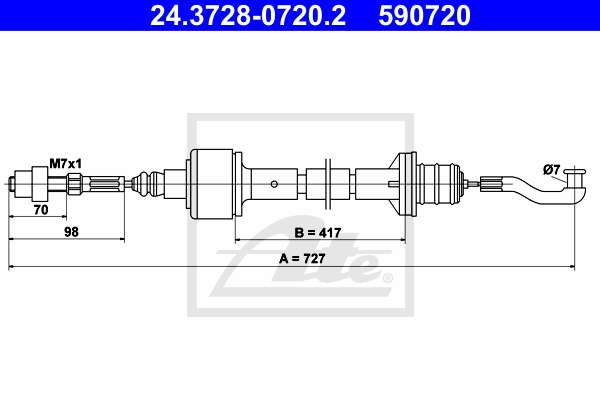 Tirette à câble, commande d'embrayage