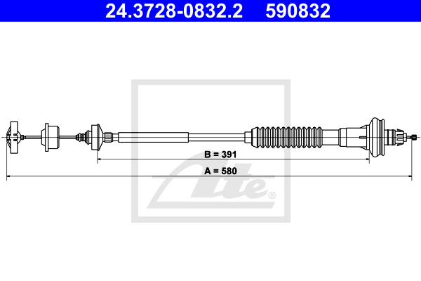 Tirette à câble, commande d'embrayage