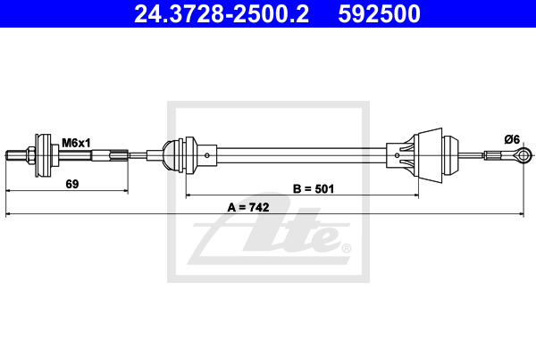 Tirette à câble, commande d'embrayage