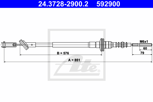 Tirette à câble, commande d'embrayage