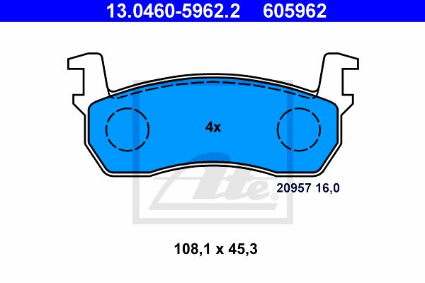 Kit de plaquettes de frein, frein à disque