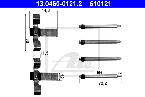 Kit d'accessoires, plaquette de frein à disque