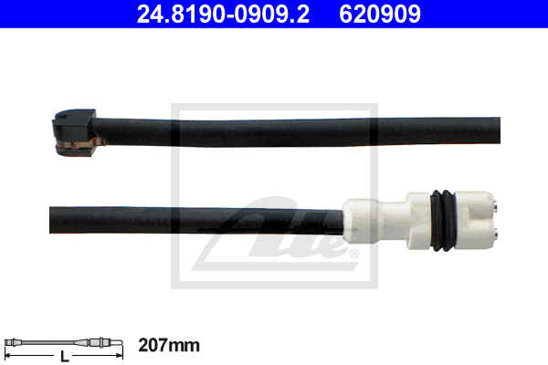 Contact d'avertissement, usure des plaquettes de frein