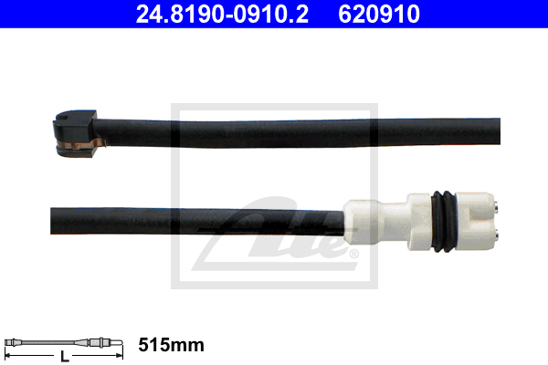 Contact d'avertissement, usure des plaquettes de frein