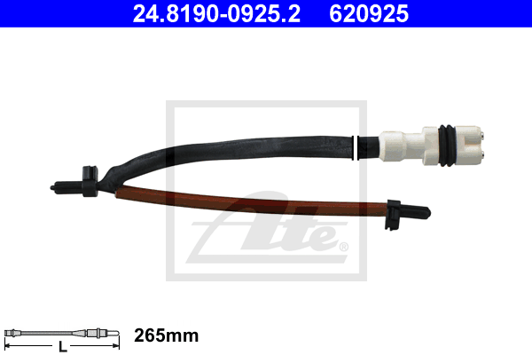 Contact d'avertissement, usure des plaquettes de frein