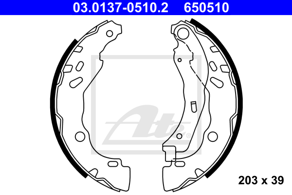 Jeu de mâchoires de frein