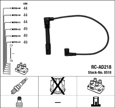 Kit de câbles d'allumage - RC-AD218