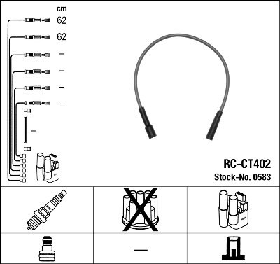 Kit de câbles d'allumage - RC-CT402