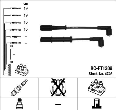 Kit de câbles d'allumage - RC-FT1209