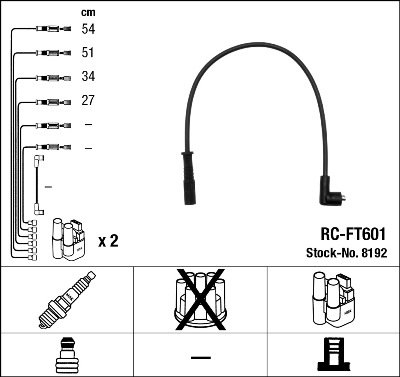 Kit de câbles d'allumage - RC-FT601