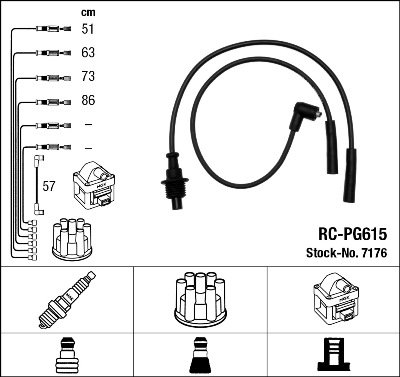Kit de câbles d'allumage - RC-PG615