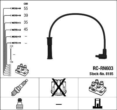 Kit de câbles d'allumage - RC-RN603