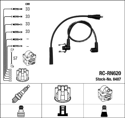 Kit de câbles d'allumage - RC-RN620