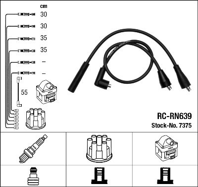 Kit de câbles d'allumage - RC-RN639
